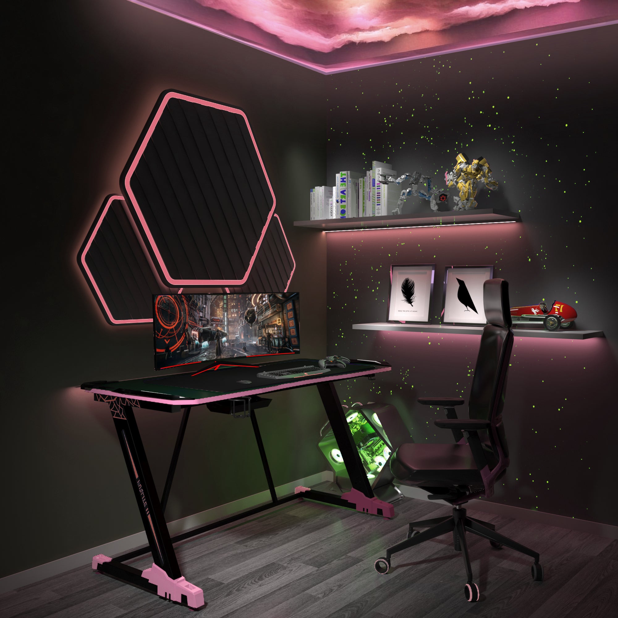 Pink gaming online table