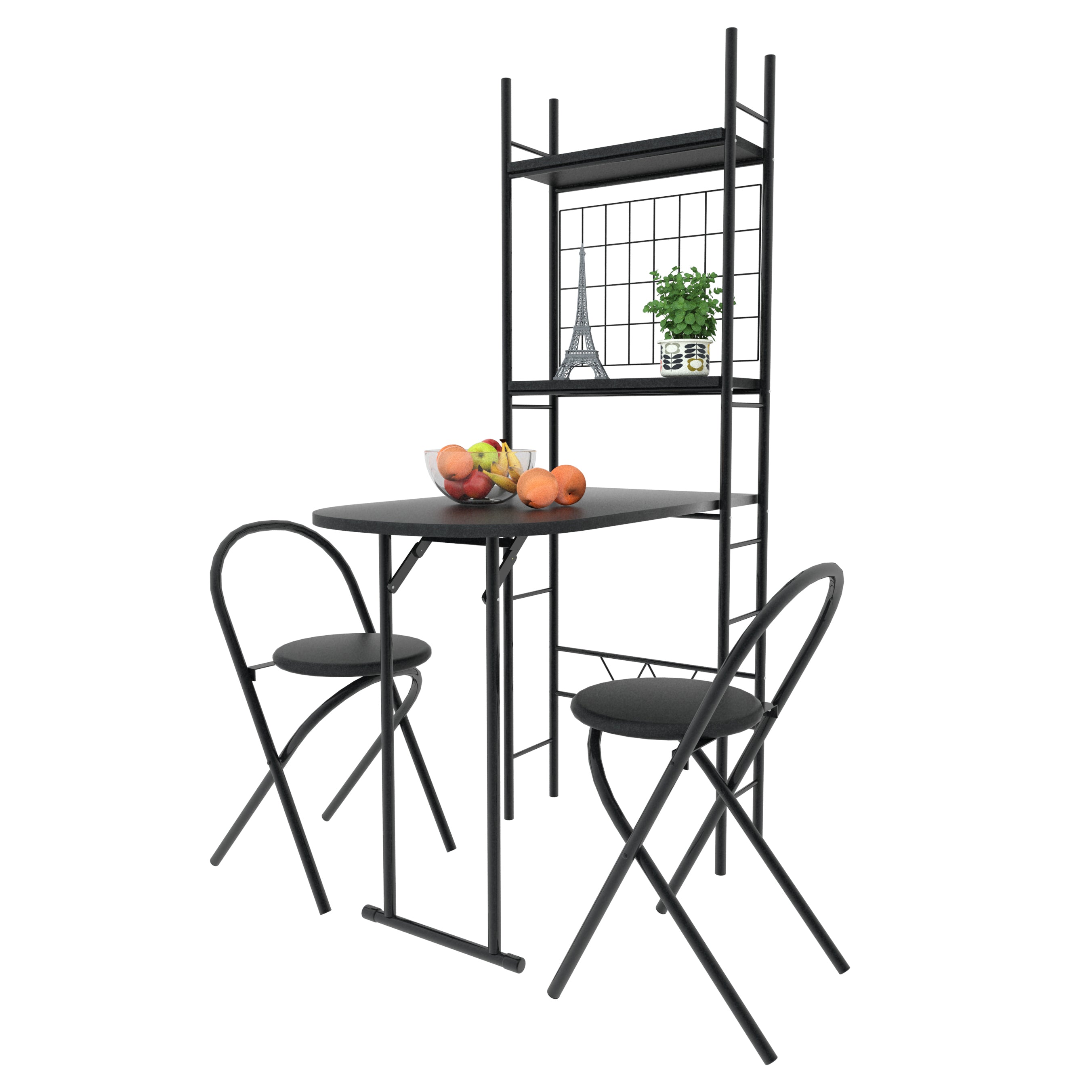 Steel table chair online set