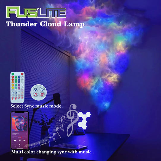 Music Sync LED Cloud light Room , 16 Feet