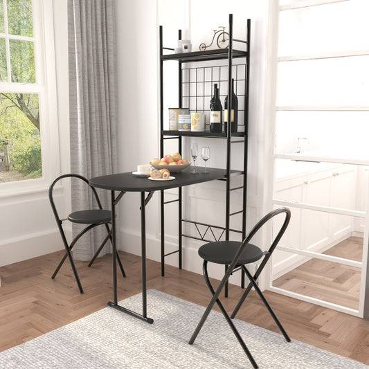 Dining Table for Chairs and Table Set with Metal Frame and Shelf Storage